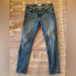 Frame Le Garcon Jeans, Blue, Size 25